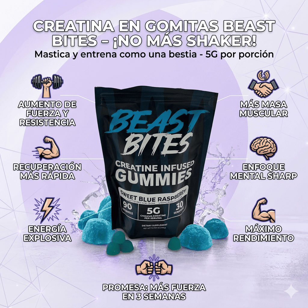 Beast Bites Gummies - Más fuerza, más energía y mejor rendimiento